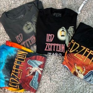 4 Led Zeppelin S graphic tees.